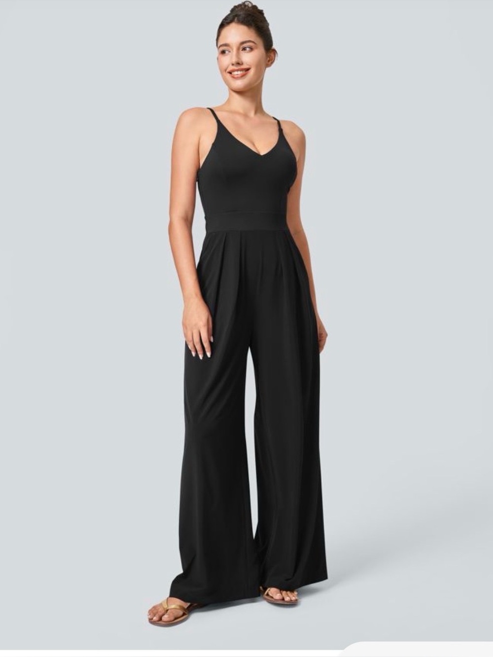 NWT Halara Breezeful™  Pocket Wide Leg Quick Dry Jumpsuit Small